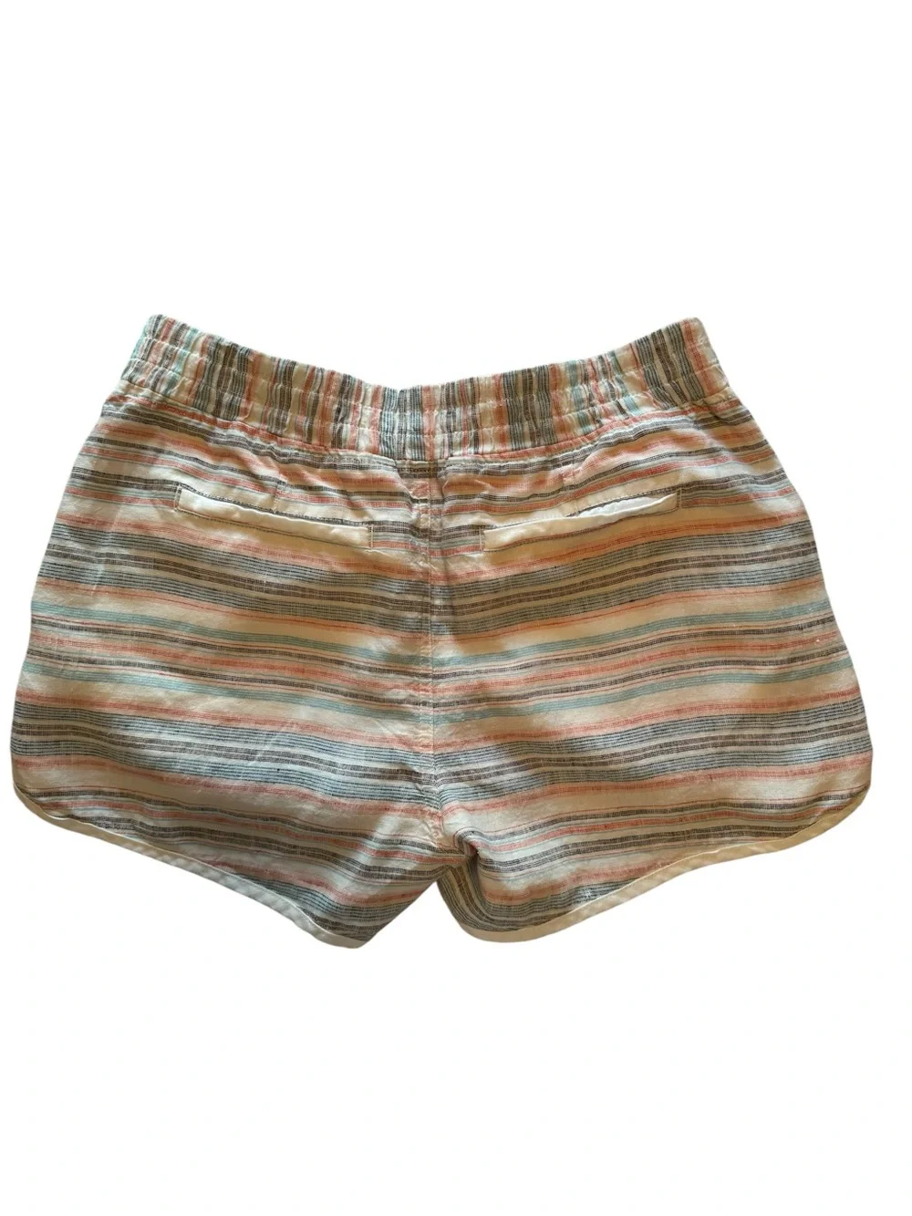 Athleta Striped Pastel Elastic-Waist Athletic Shorts